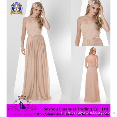 2014 Plus Size Beautiful Chiffon Strapless Sash Pleats Ruffle Floor Length Elegant Bridesmaid Dresses